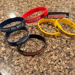 Transformers Themed Wristbands Set lot of 7